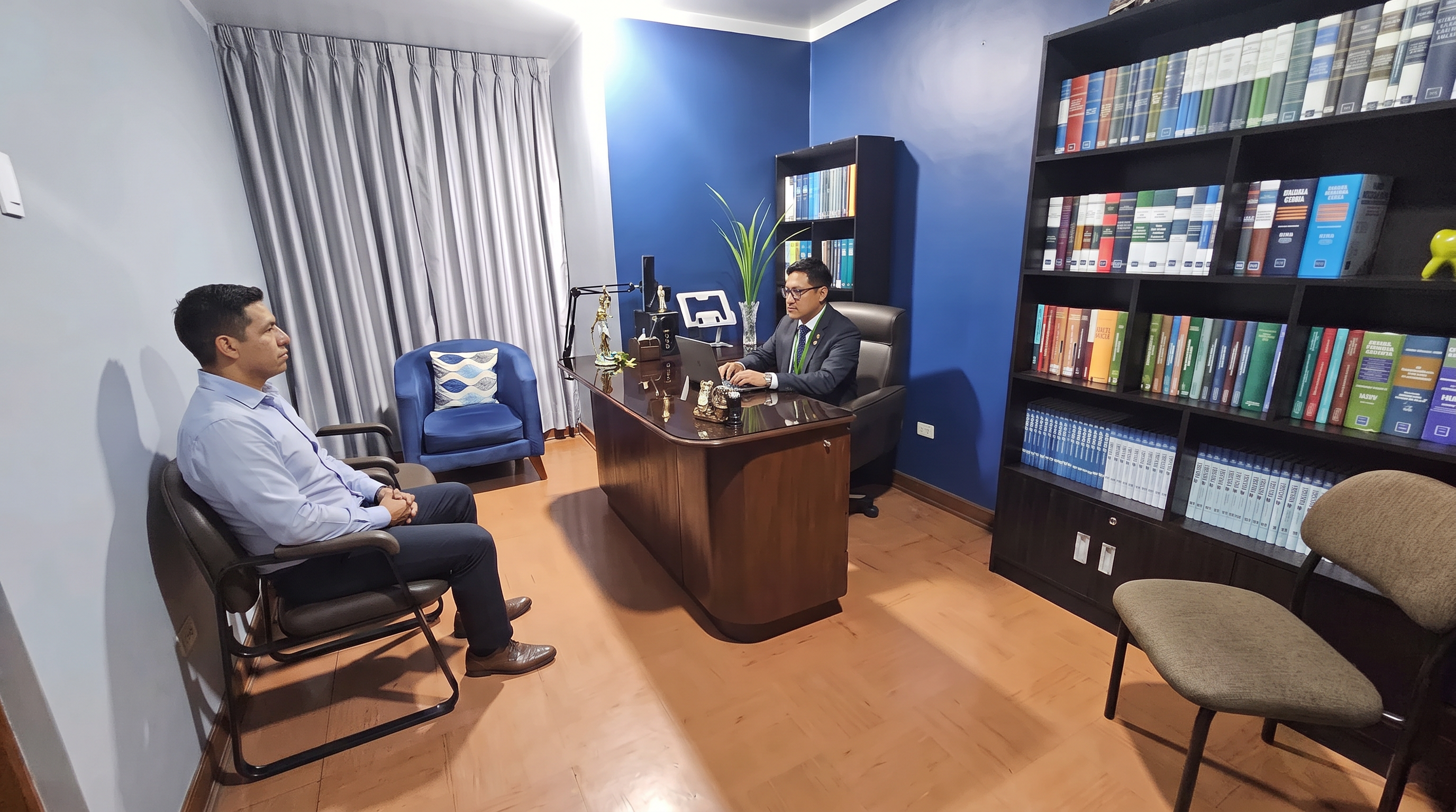 Sala de audiencias, segunda perspectiva del ambiente real